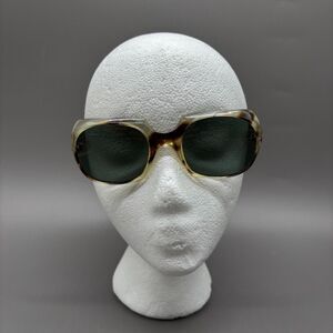 Vintage Tortoise Sunglasses Made In France Retro 70s Mod Square Acetate Frame